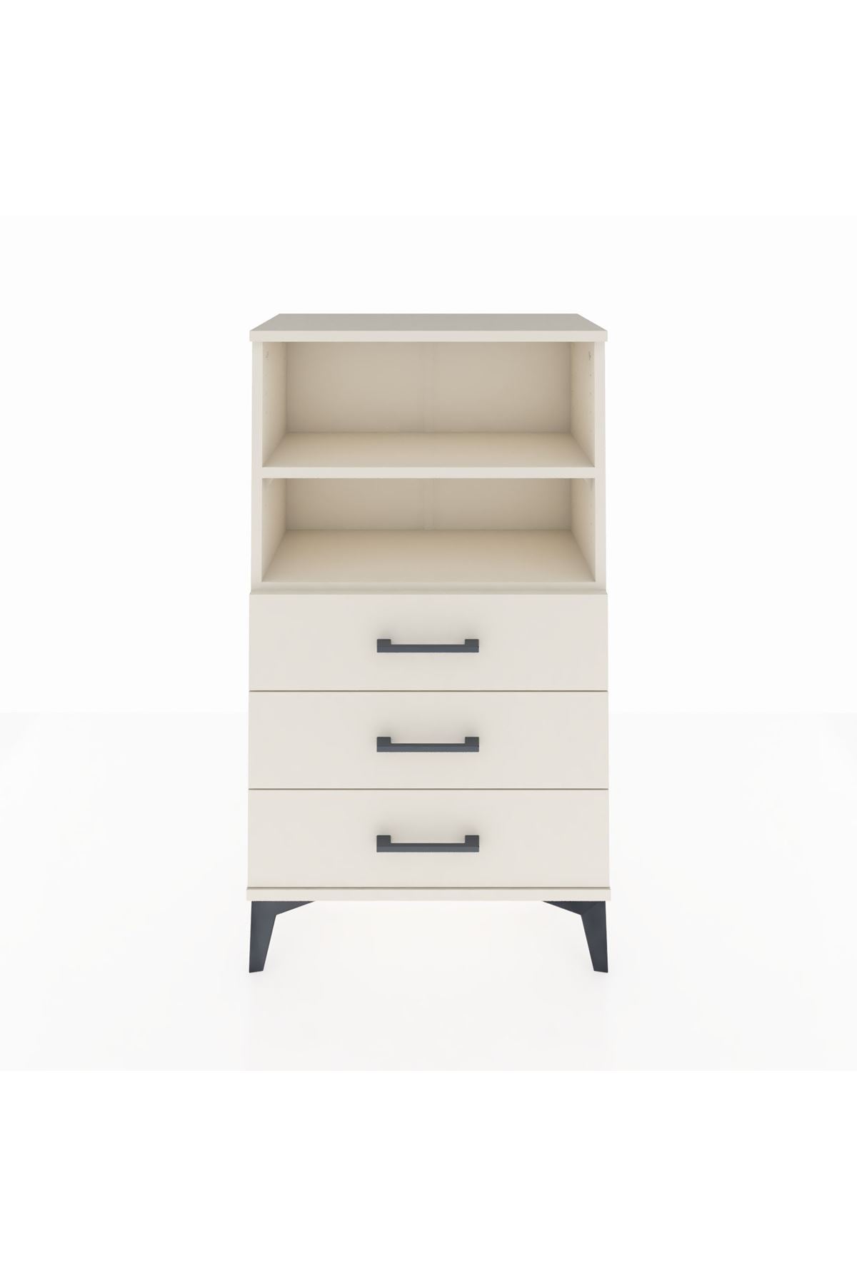 Arges Komodin 2 Raflı 3 Çekmeceli 60x30x106 Aytaşı-Aytaşı