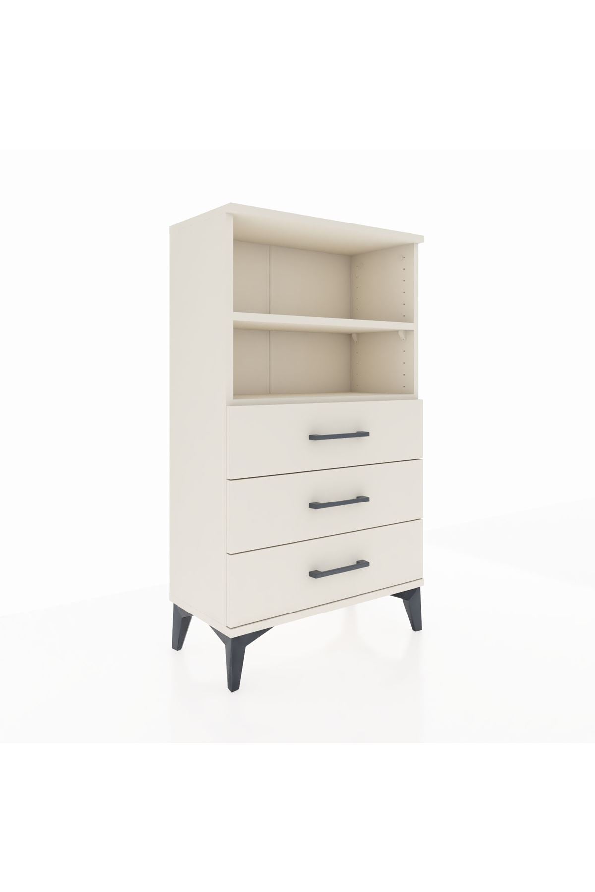 Arges Komodin 2 Raflı 3 Çekmeceli 60x30x106 Aytaşı-Aytaşı