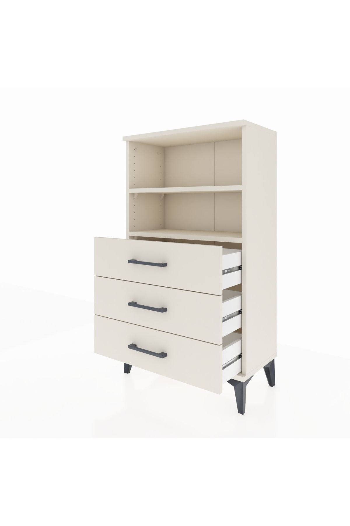 Arges Komodin 2 Raflı 3 Çekmeceli 60x30x106 Aytaşı-Aytaşı