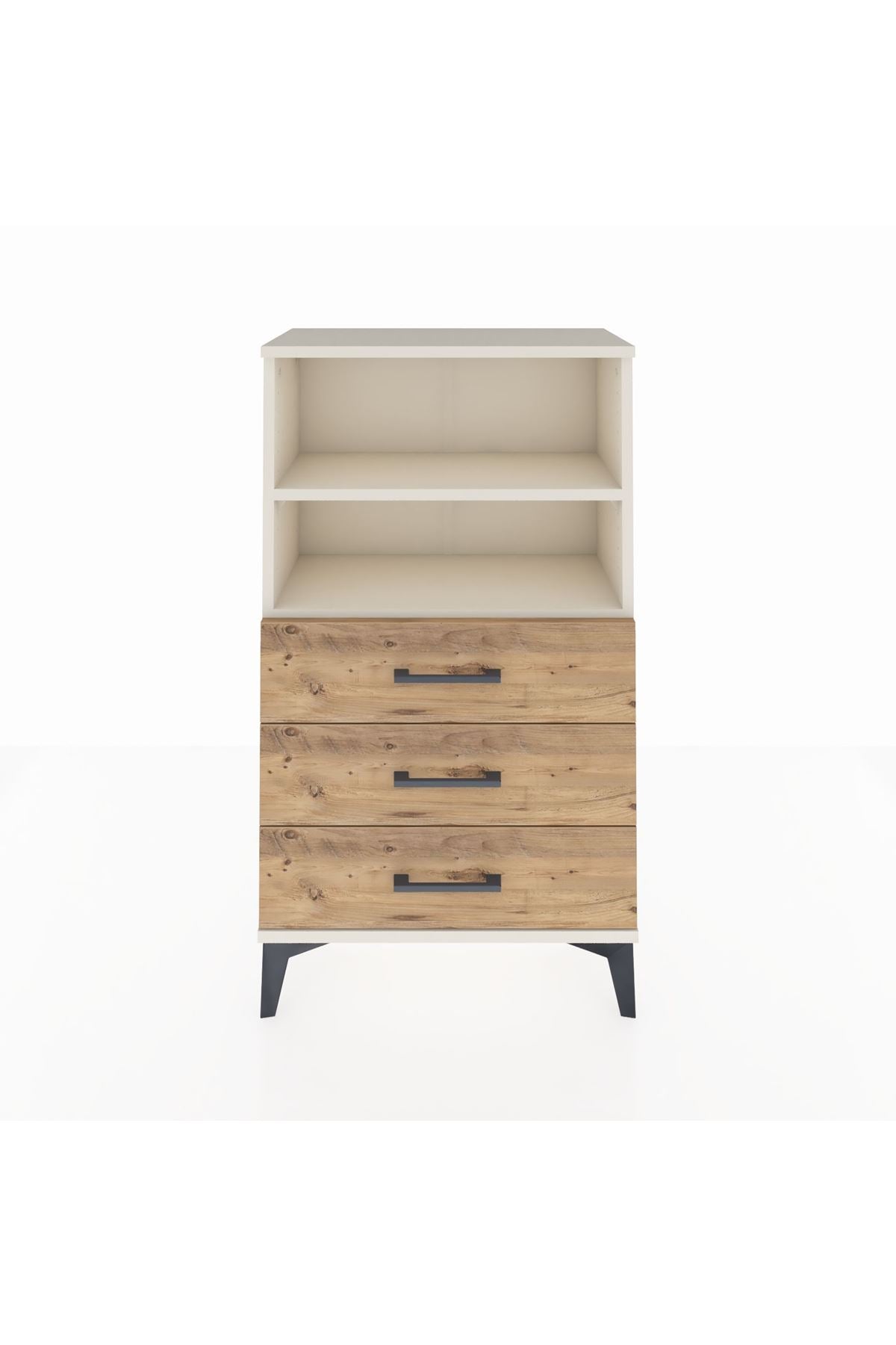 Arges Komodin 2 Raflı 3 Çekmeceli 60x30x106 Aytaşı-Çam