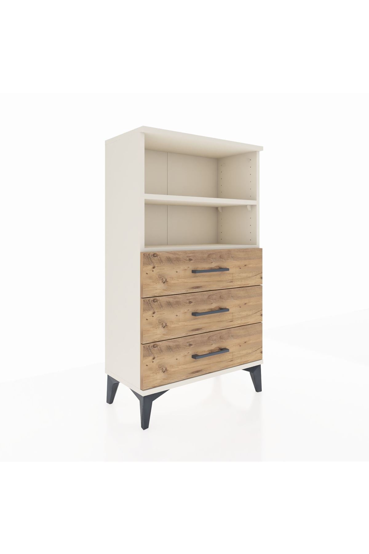 Arges Komodin 2 Raflı 3 Çekmeceli 60x30x106 Aytaşı-Çam