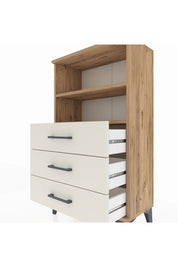 Arges Komodin 2 Raflı 3 Çekmeceli 60x30x106 Çam-Aytaşı