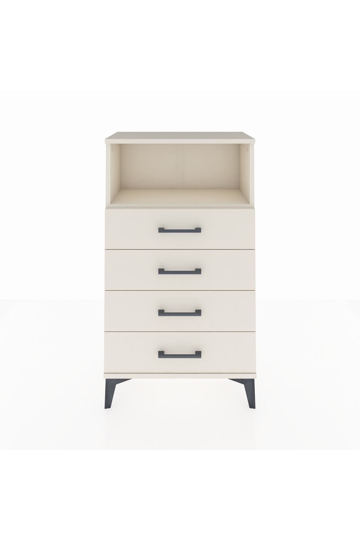 Arges Komodin Tek Raflı 4 Çekmeceli 60x30x106 Aytaşı-Aytaşı