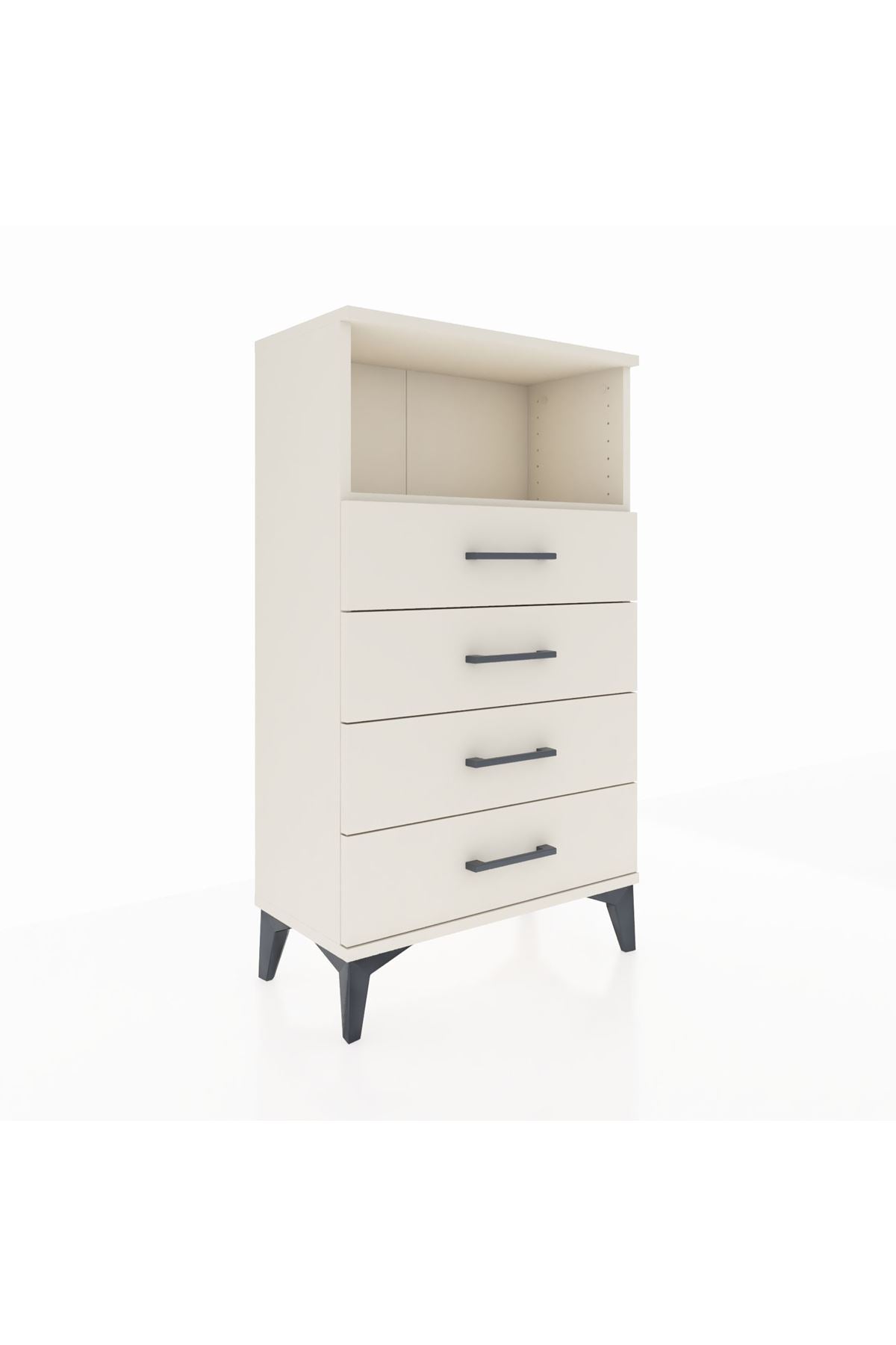 Arges Komodin Tek Raflı 4 Çekmeceli 60x30x106 Aytaşı-Aytaşı