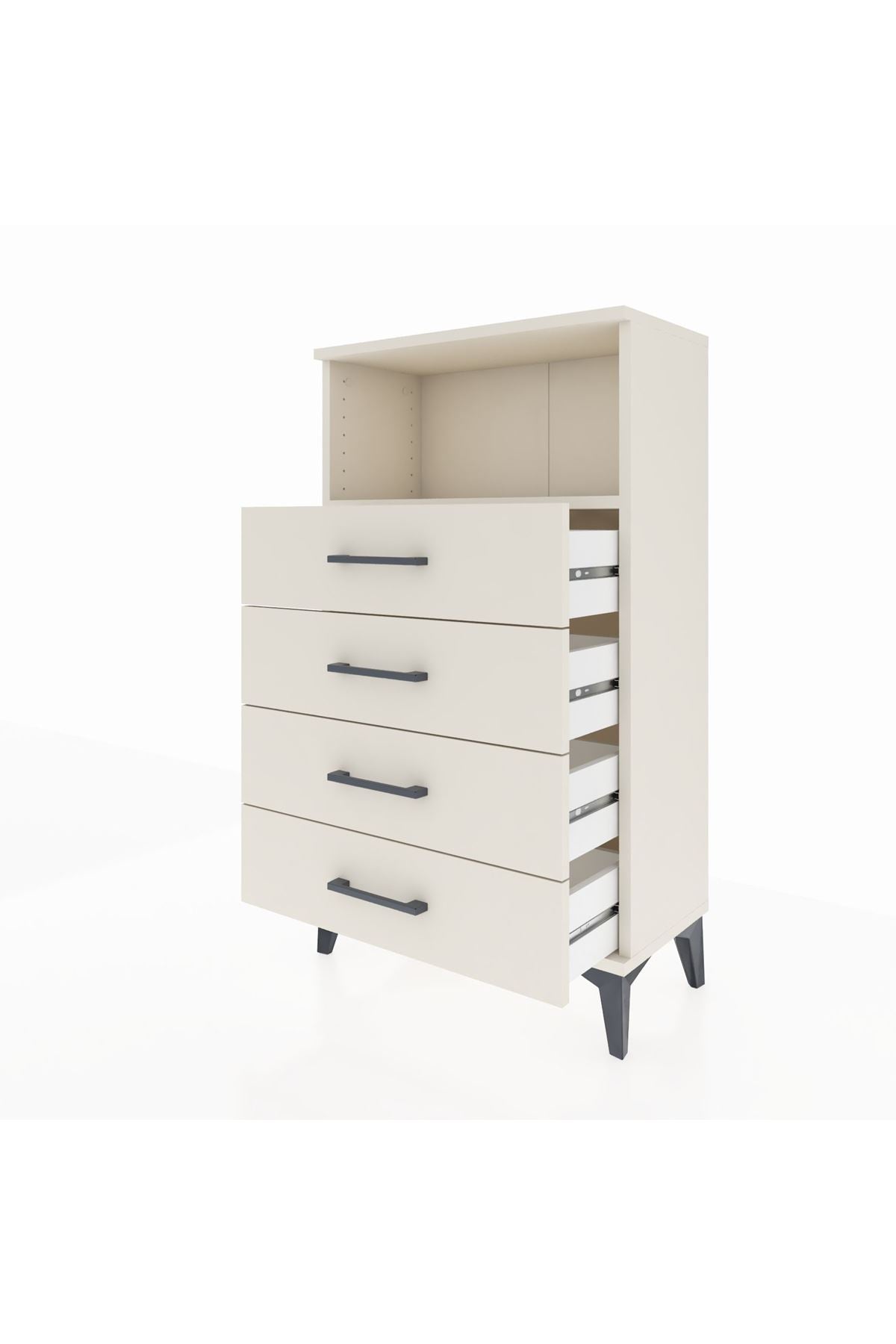 Arges Komodin Tek Raflı 4 Çekmeceli 60x30x106 Aytaşı-Aytaşı