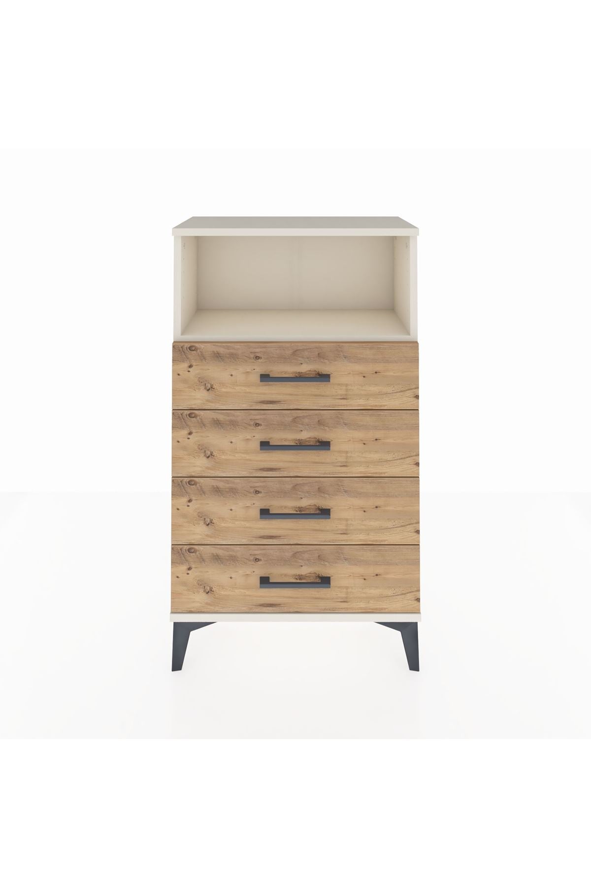 Arges Komodin Tek Raflı 4 Çekmeceli 60x30x106 Aytaşı-Çam