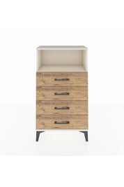 Arges Komodin Tek Raflı 4 Çekmeceli 60x30x106 Aytaşı-Çam