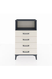 Arges Komodin Tek Raflı 4 Çekmeceli 60x30x106 Antrasit-Aytaşı