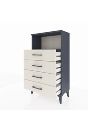 Arges Komodin Tek Raflı 4 Çekmeceli 60x30x106 Antrasit-Aytaşı