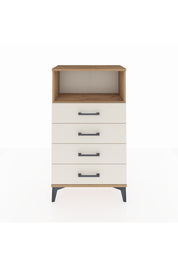 Arges Komodin Tek Raflı 4 Çekmeceli 60x30x106 Çam-Aytaşı