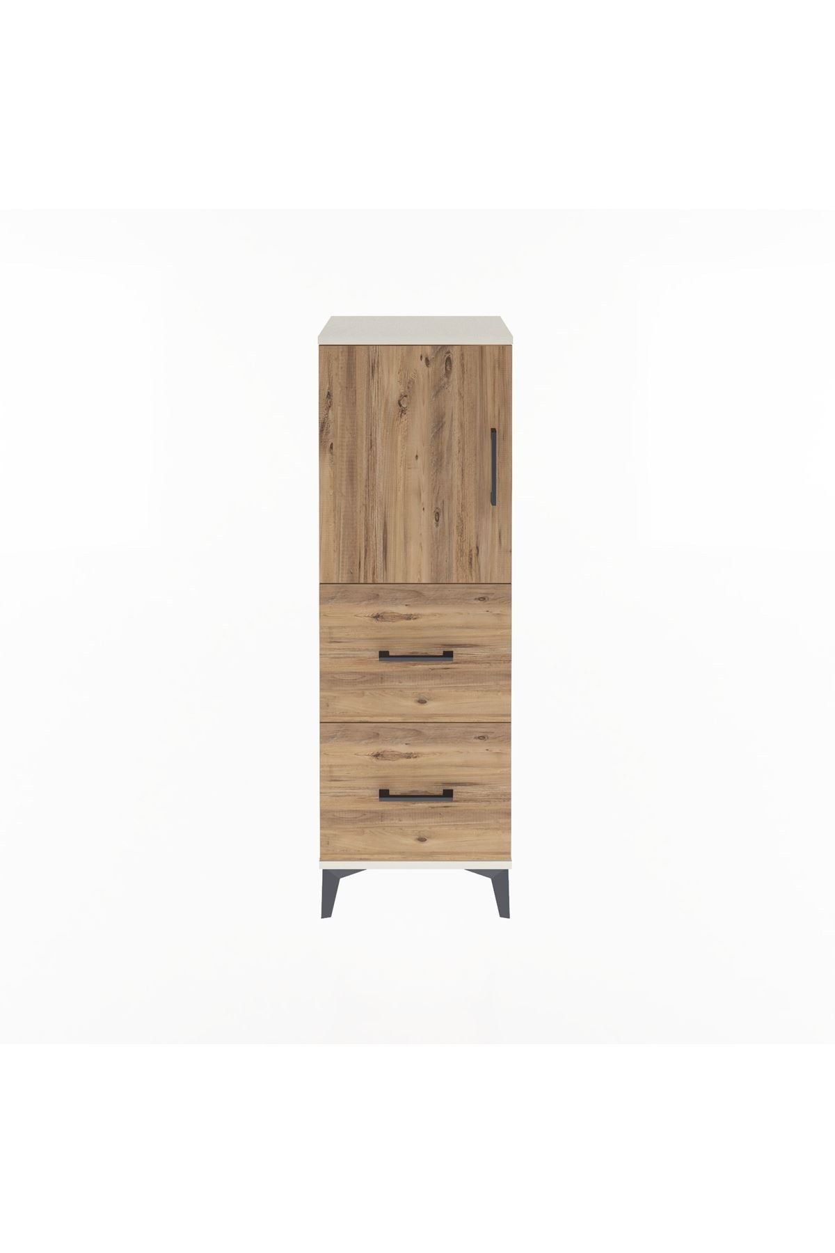 Arges Dolap 2 Raflı 2 Çekmeceli Tek Kapaklı 44x30x134 Aytaşı-Çam