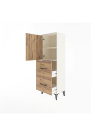 Arges Dolap 2 Raflı 2 Çekmeceli Tek Kapaklı 44x30x134 Aytaşı-Çam