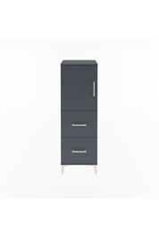 Arges Dolap 2 Raflı 2 Çekmeceli Tek Kapaklı 44x30x134 Antrasit-Antrasit