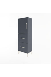 Arges Dolap 2 Raflı 2 Çekmeceli Tek Kapaklı 44x30x134 Antrasit-Antrasit