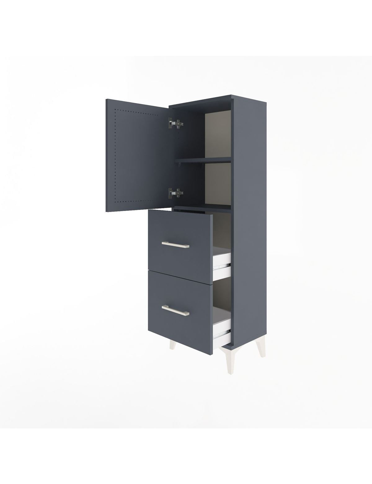 Arges Dolap 2 Raflı 2 Çekmeceli Tek Kapaklı 44x30x134 - S16M001V5A