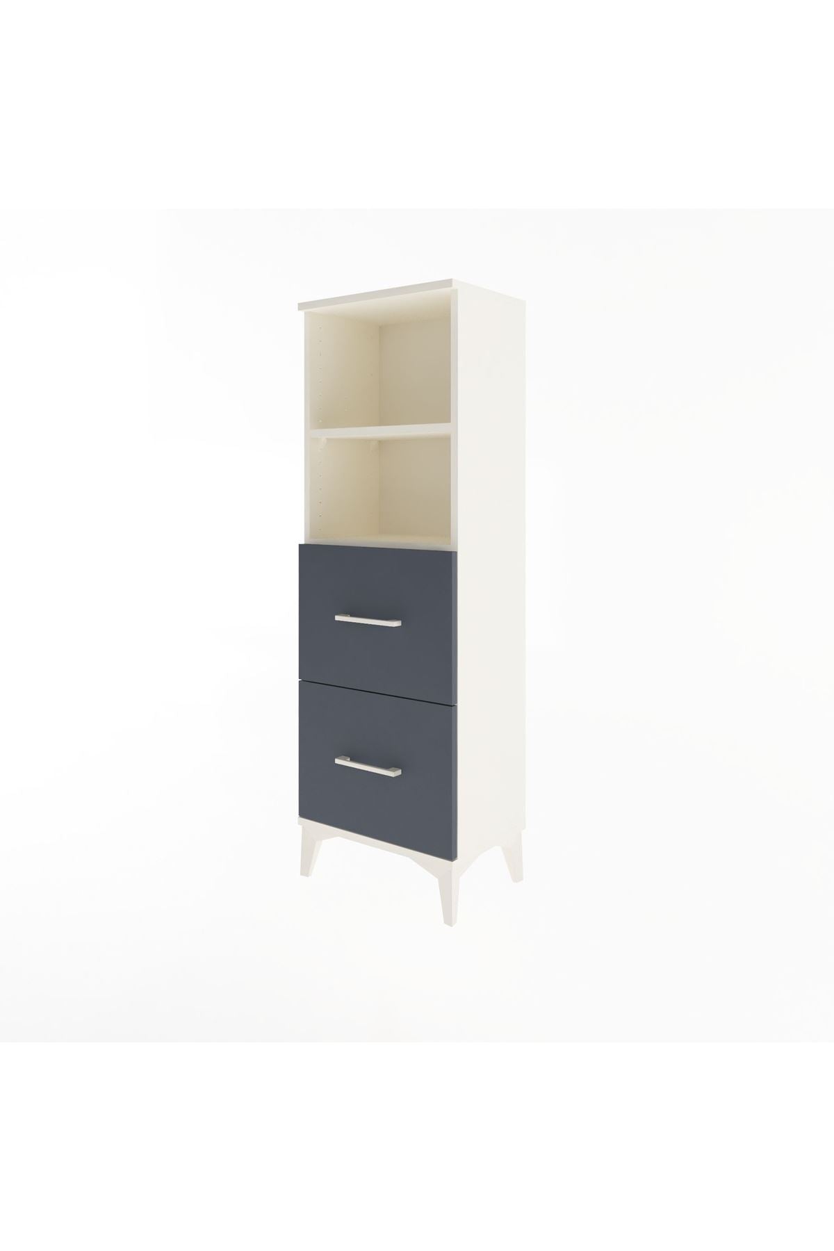 Arges Dolap 2 Raflı 2 Çekmeceli 44x30x134 Aytaşı-Antrasit