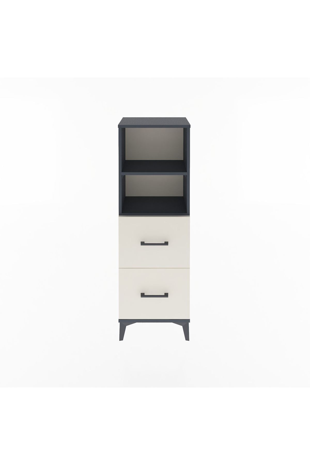 Arges Dolap 2 Raflı 2 Çekmeceli 44x30x134 Antrasit-Aytaşı