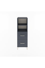 Arges Dolap 2 Raflı 2 Çekmeceli 44x30x134 Antrasit-Antrasit