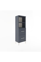 Arges Dolap 2 Raflı 2 Çekmeceli 44x30x134 Antrasit-Antrasit