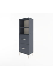 Arges Dolap 2 Raflı 2 Çekmeceli 44x30x134 Antrasit-Antrasit