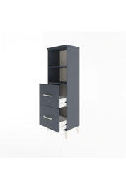 Arges Dolap 2 Raflı 2 Çekmeceli 44x30x134 Antrasit-Antrasit