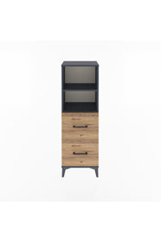 Arges Dolap 2 Raflı 2 Çekmeceli 44x30x134 Antrasit-Çam
