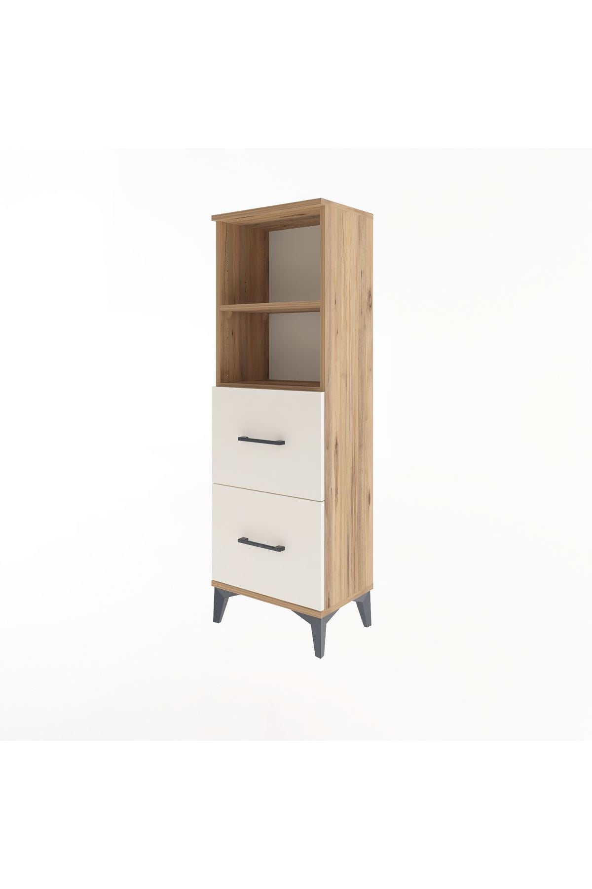 Arges Dolap 2 Raflı 2 Çekmeceli 44x30x134 Çam-Aytaşı