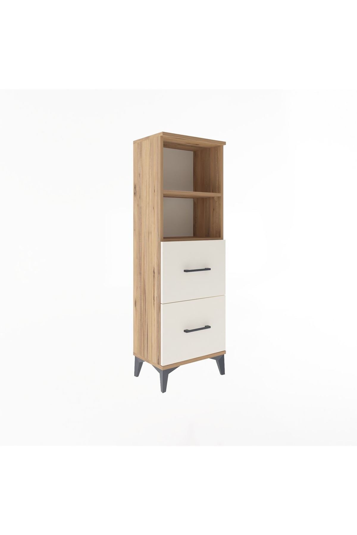 Arges Dolap 2 Raflı 2 Çekmeceli 44x30x134 Çam-Aytaşı