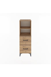Arges Dolap 2 Raflı 2 Çekmeceli 44x30x134 Çam-Çam