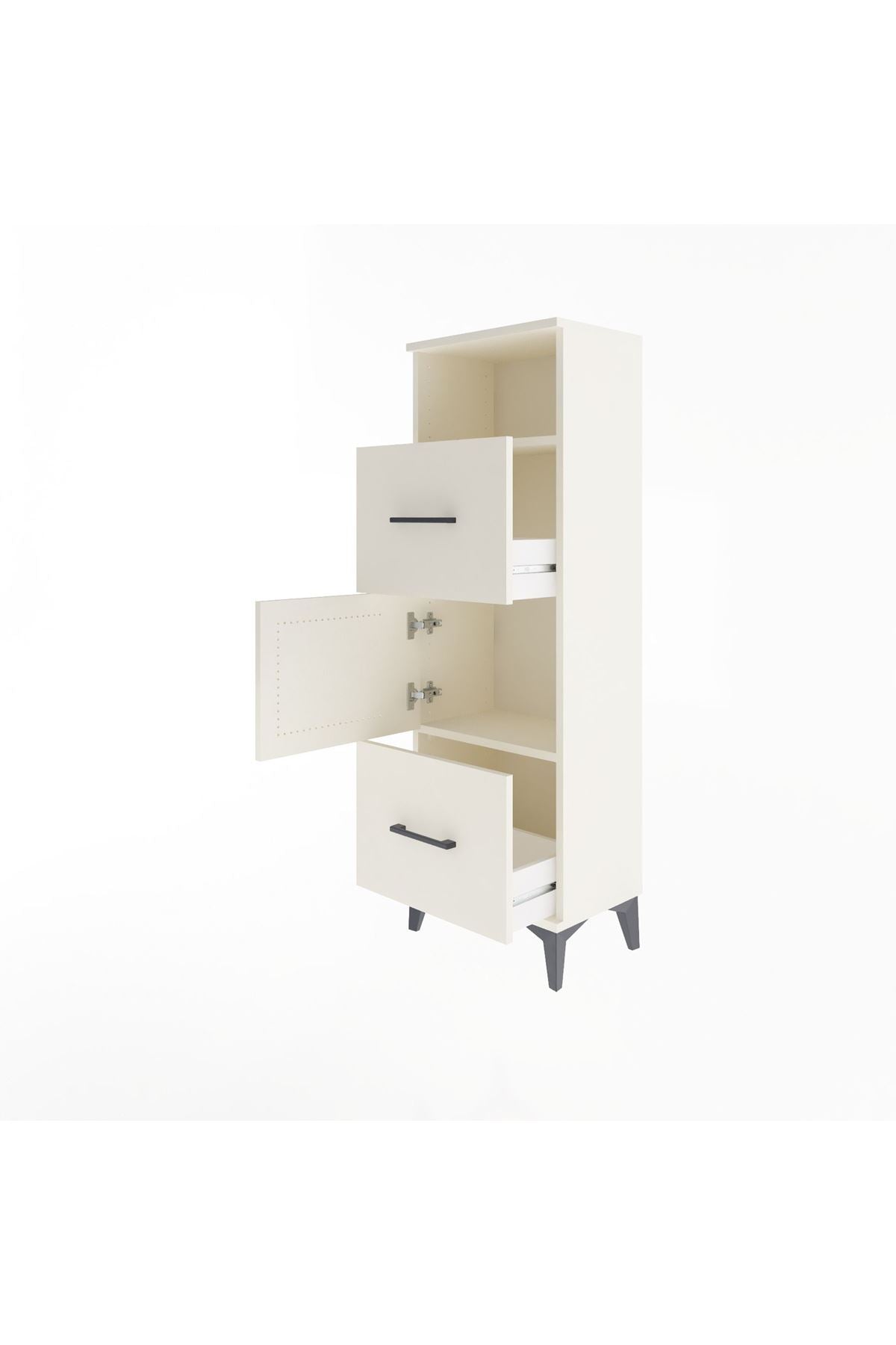 Arges Dolap 2 Raflı 2 Çekmeceli Tek Kapaklı 44x30x134 Aytaşı-Aytaşı