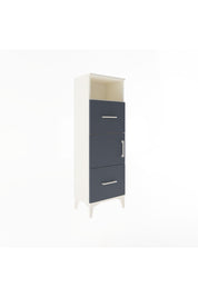 Arges Dolap 2 Raflı 2 Çekmeceli Tek Kapaklı 44x30x134 Aytaşı-Antrasit