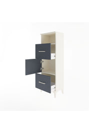 Arges Dolap 2 Raflı 2 Çekmeceli Tek Kapaklı 44x30x134 Aytaşı-Antrasit