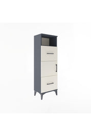 Arges Dolap 2 Raflı 2 Çekmeceli Tek Kapaklı 44x30x134 Antrasit-Aytaşı