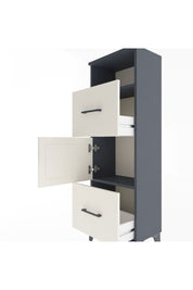 Arges Dolap 2 Raflı 2 Çekmeceli Tek Kapaklı 44x30x134 Antrasit-Aytaşı