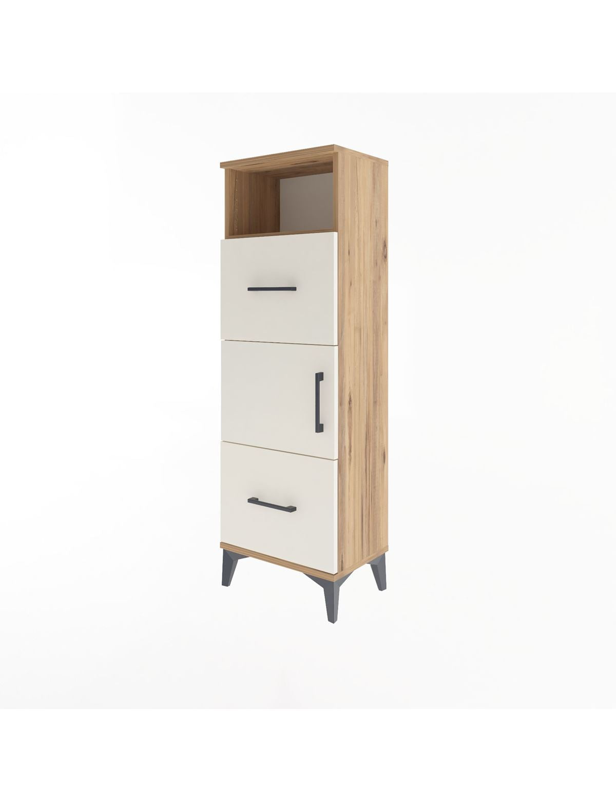 Arges Dolap 2 Raflı 2 Çekmeceli Tek Kapaklı 44x30x134 - S16M003V7A