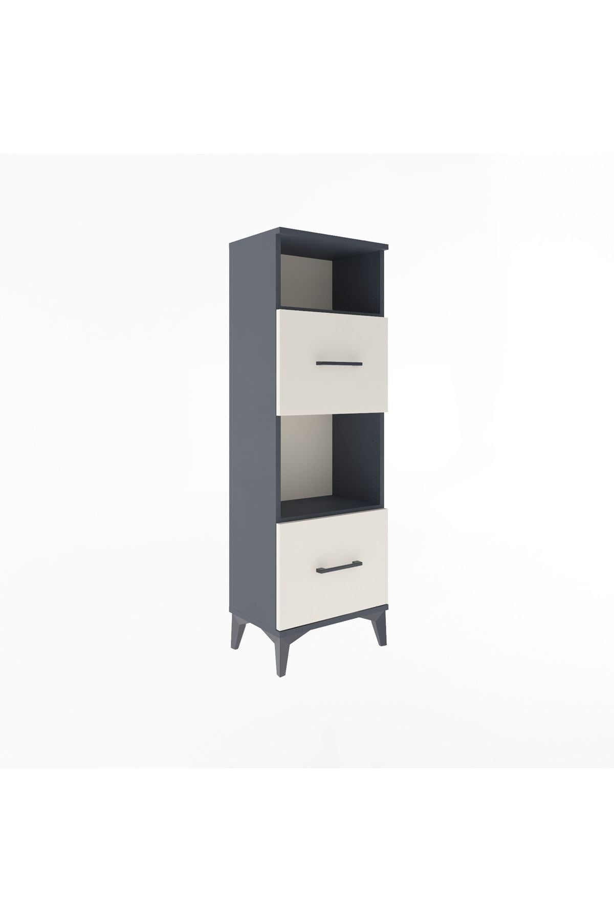 Arges Dolap 2 Raflı 2 Çekmeceli 44x30x134 Antrasit-Aytaşı