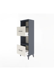 Arges Dolap 2 Raflı 2 Çekmeceli 44x30x134 Antrasit-Aytaşı