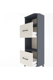 Arges Dolap 2 Raflı 2 Çekmeceli 44x30x134 Antrasit-Aytaşı