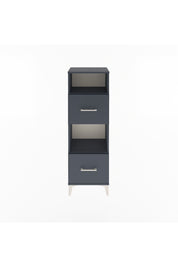 Arges Dolap 2 Raflı 2 Çekmeceli 44x30x134 Antrasit-Antrasit