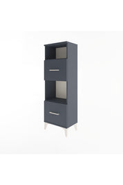 Arges Dolap 2 Raflı 2 Çekmeceli 44x30x134 Antrasit-Antrasit