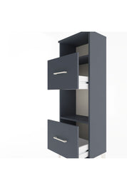 Arges Dolap 2 Raflı 2 Çekmeceli 44x30x134 Antrasit-Antrasit