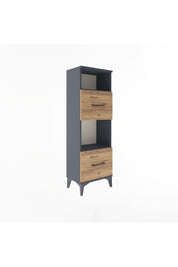 Arges Dolap 2 Raflı 2 Çekmeceli 44x30x134 Antrasit-Çam