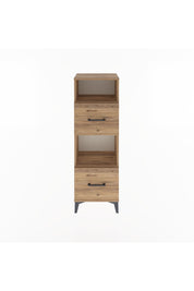 Arges Dolap 2 Raflı 2 Çekmeceli 44x30x134 Çam-Çam