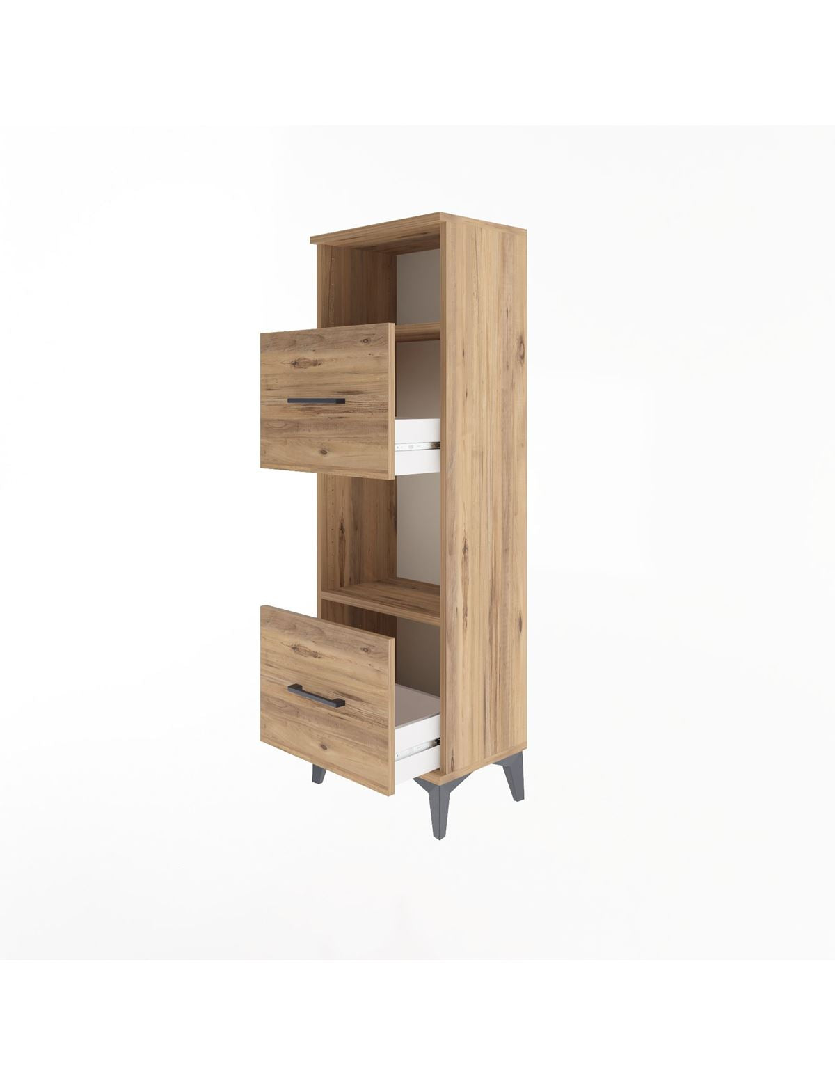 Arges Dolap 2 Raflı 2 Çekmeceli 44x30x134 - S16M004V9A