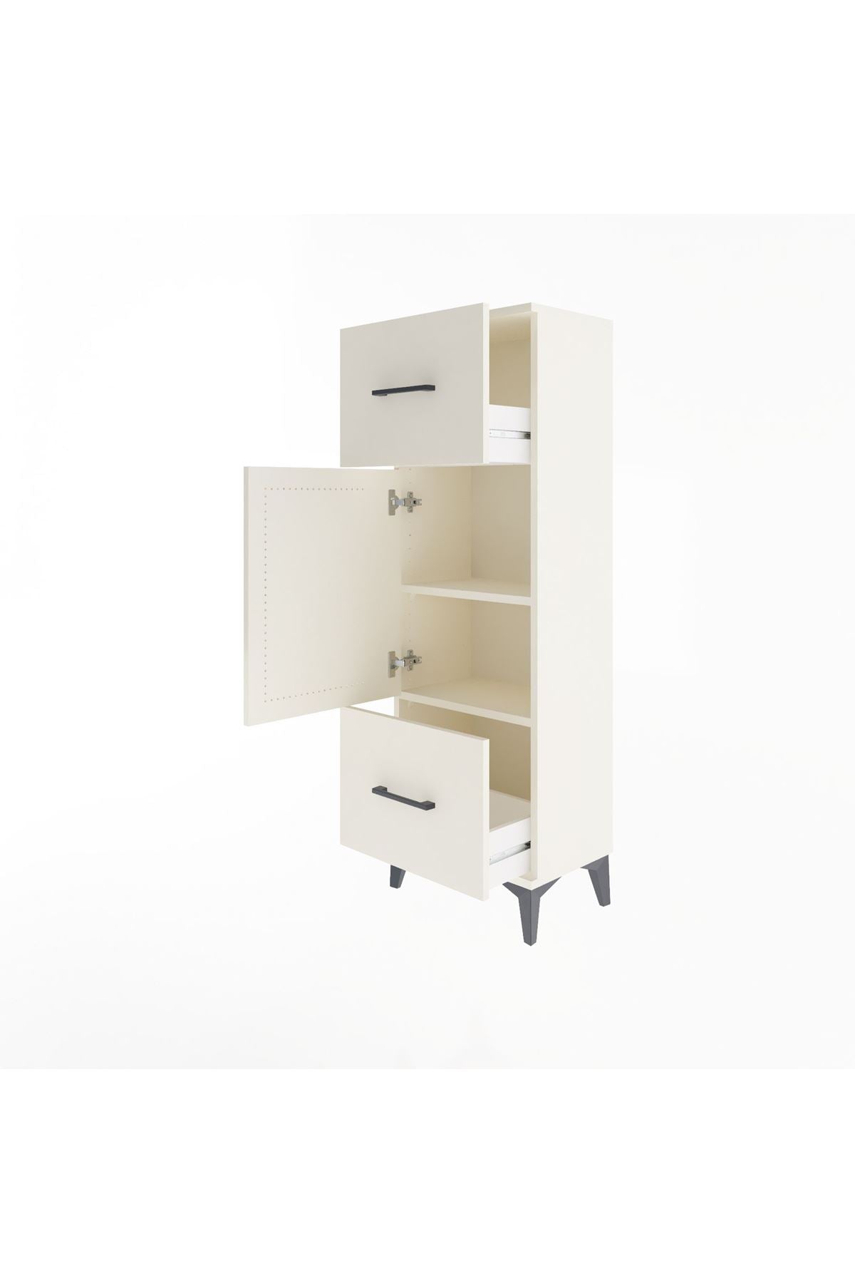 Arges Dolap 2 Raflı 2 Çekmeceli Tek Kapaklı 44x30x134 Aytaşı-Aytaşı