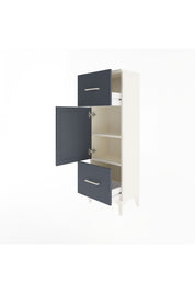 Arges Dolap 2 Raflı 2 Çekmeceli Tek Kapaklı 44x30x134 Aytaşı-Antrasit