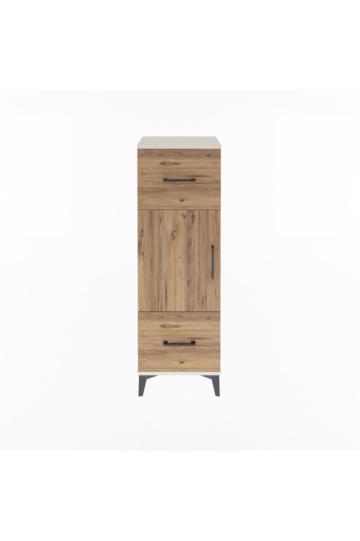 Arges Dolap 2 Raflı 2 Çekmeceli Tek Kapaklı 44x30x134 Aytaşı-Çam