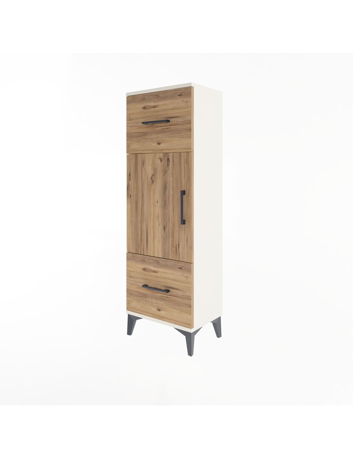 Arges Dolap 2 Raflı 2 Çekmeceli Tek Kapaklı 44x30x134 - S16M005V3A