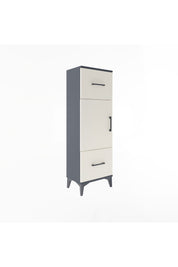 Arges Dolap 2 Raflı 2 Çekmeceli Tek Kapaklı 44x30x134 Antrasit-Aytaşı