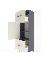 Arges Dolap 2 Raflı 2 Çekmeceli Tek Kapaklı 44x30x134 Antrasit-Aytaşı